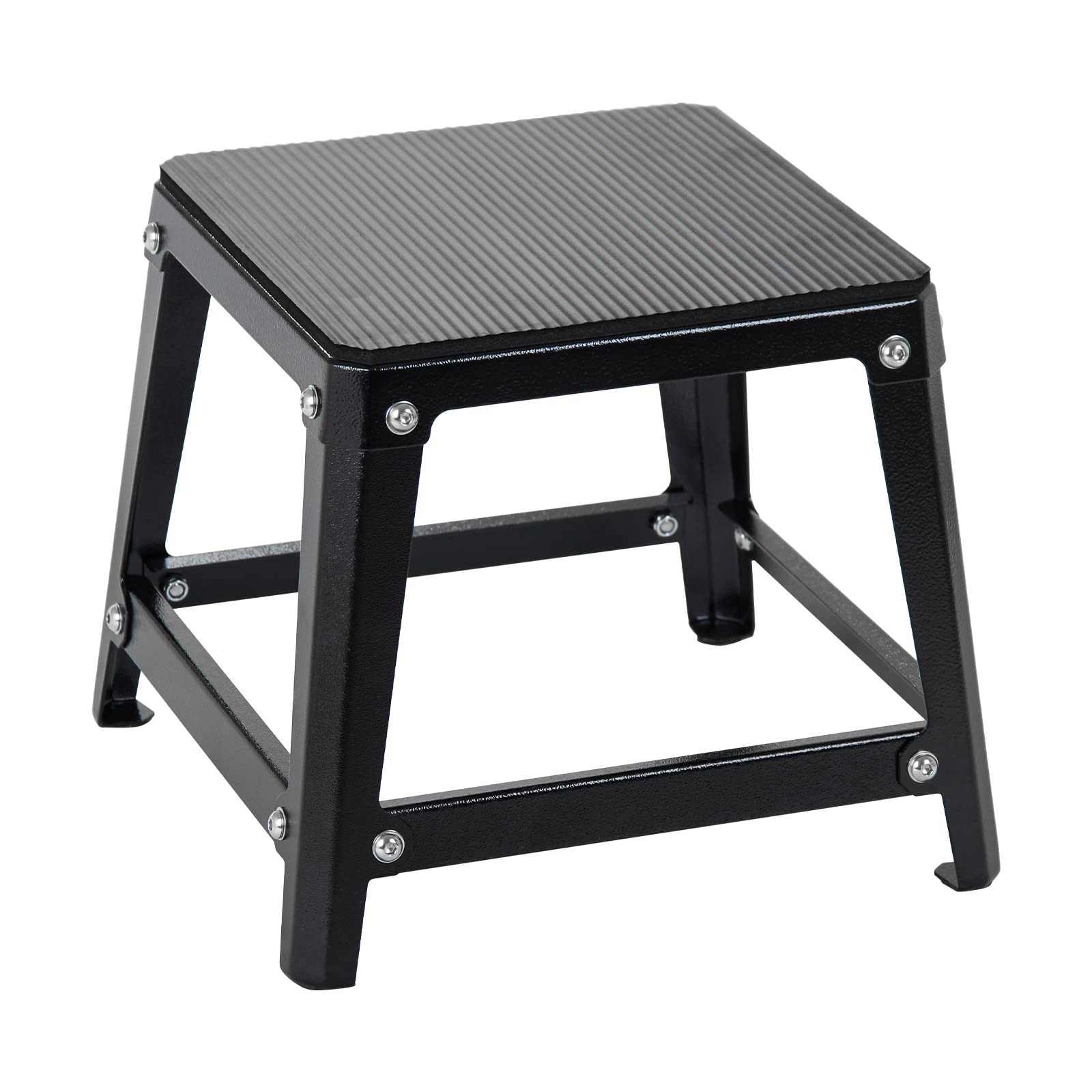 12 Inch Steel Plyometric Jump Box - Anti-Slip Workout Platform for Strength & Agility Training | Home Gym Fitness Equipment for CrossFit, HIIT & Cardio Workouts