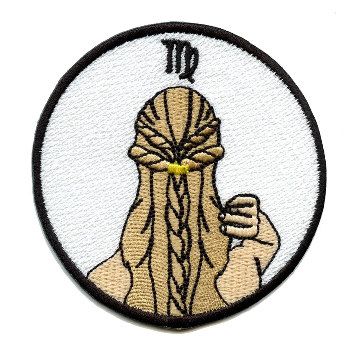 Virgo Zodiac Sign Embroidered Iron On Patch - Perfect for DIY Clothing, Jackets, Bags & Gifts | Horoscope & Constellation Design