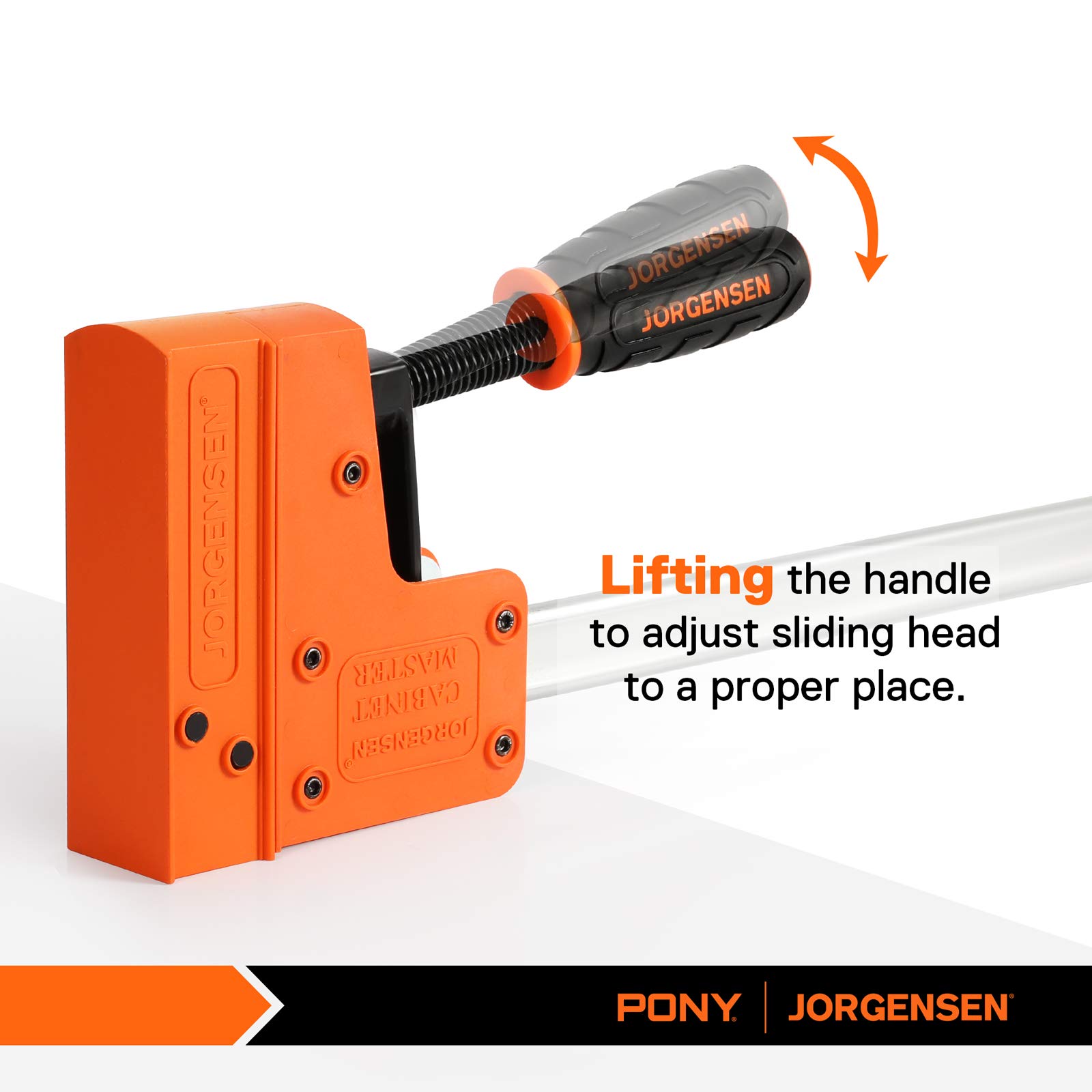 JORGENSEN 24-inch Bar Clamps Set of 2 - 90° Cabinet Master Parallel Jaw Clamps for Woodworking, Cabinet Making & DIY Projects - Heavy Duty Clamping Tools for Professional & Home Use