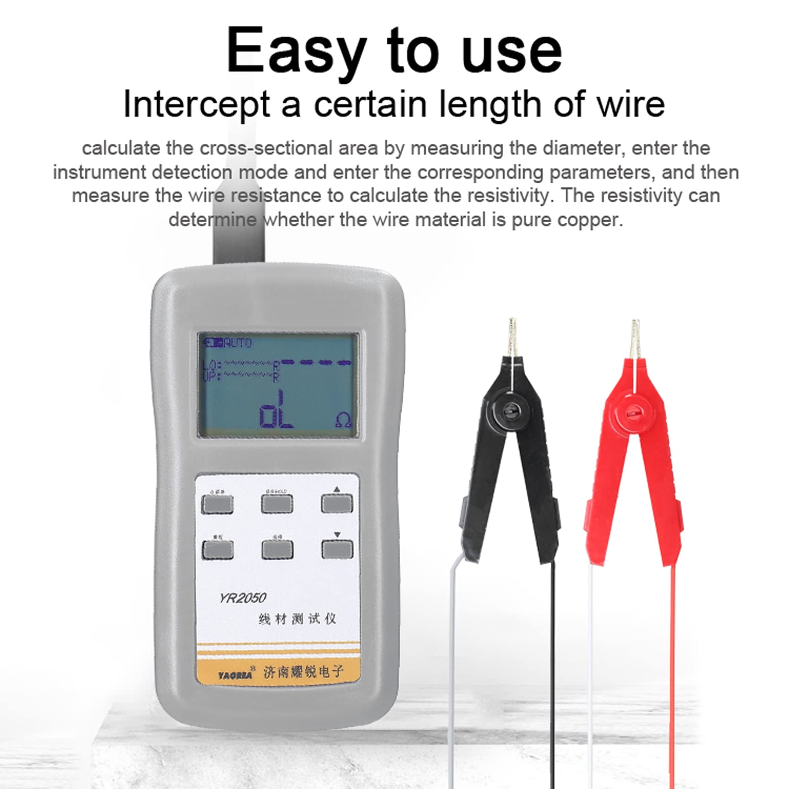 YAOREA YR2050 Handheld Portable Milliohm Meter - High Accuracy 4-Wire Micro Resistance Tester for Wireline Current Detection | Perfect for Electronics Repair, Circuit Testing & Industrial Maintenance