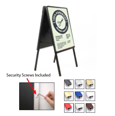 16x16 A-Frame Sign Holder with Security Screws - 1.25