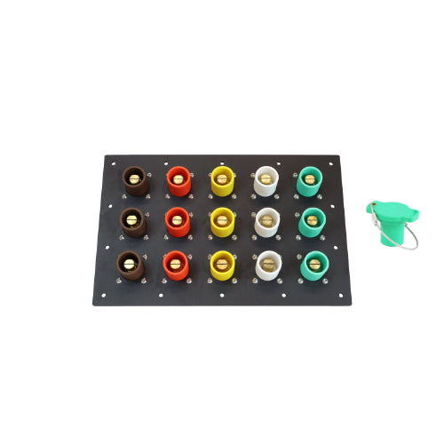 1200 Amp Male Threaded Post 15 Position CAM Lock Panel - Heavy Duty Electrical Connector for Power Distribution & Industrial Applications
