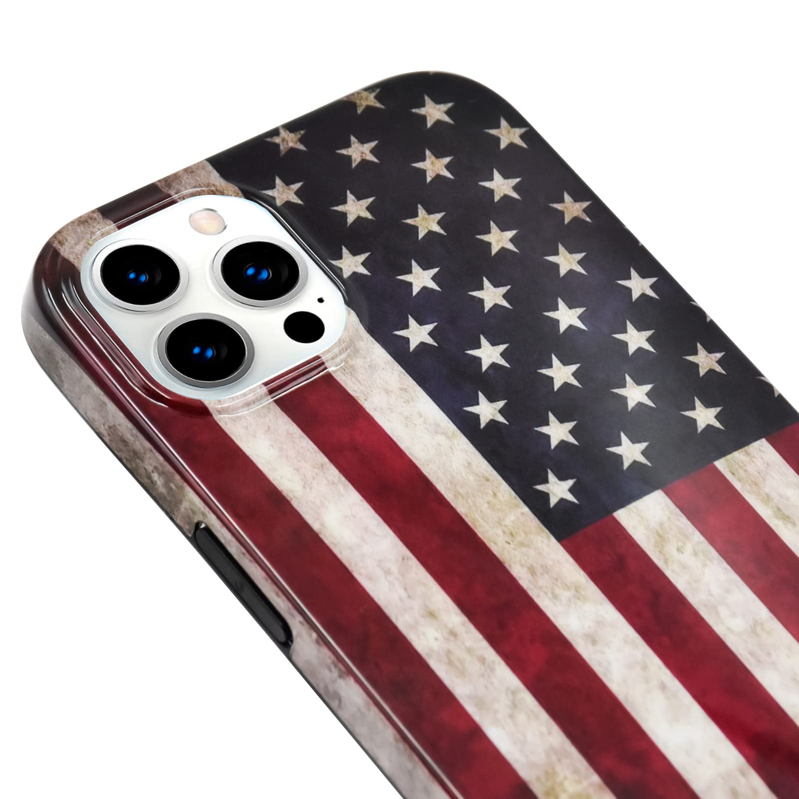 HOMICO iPhone 13 Pro Case - Slim Thin Protective Cover with Shockproof Design | American Flag Pattern | Perfect for Everyday Use, Travel & Outdoor Activities