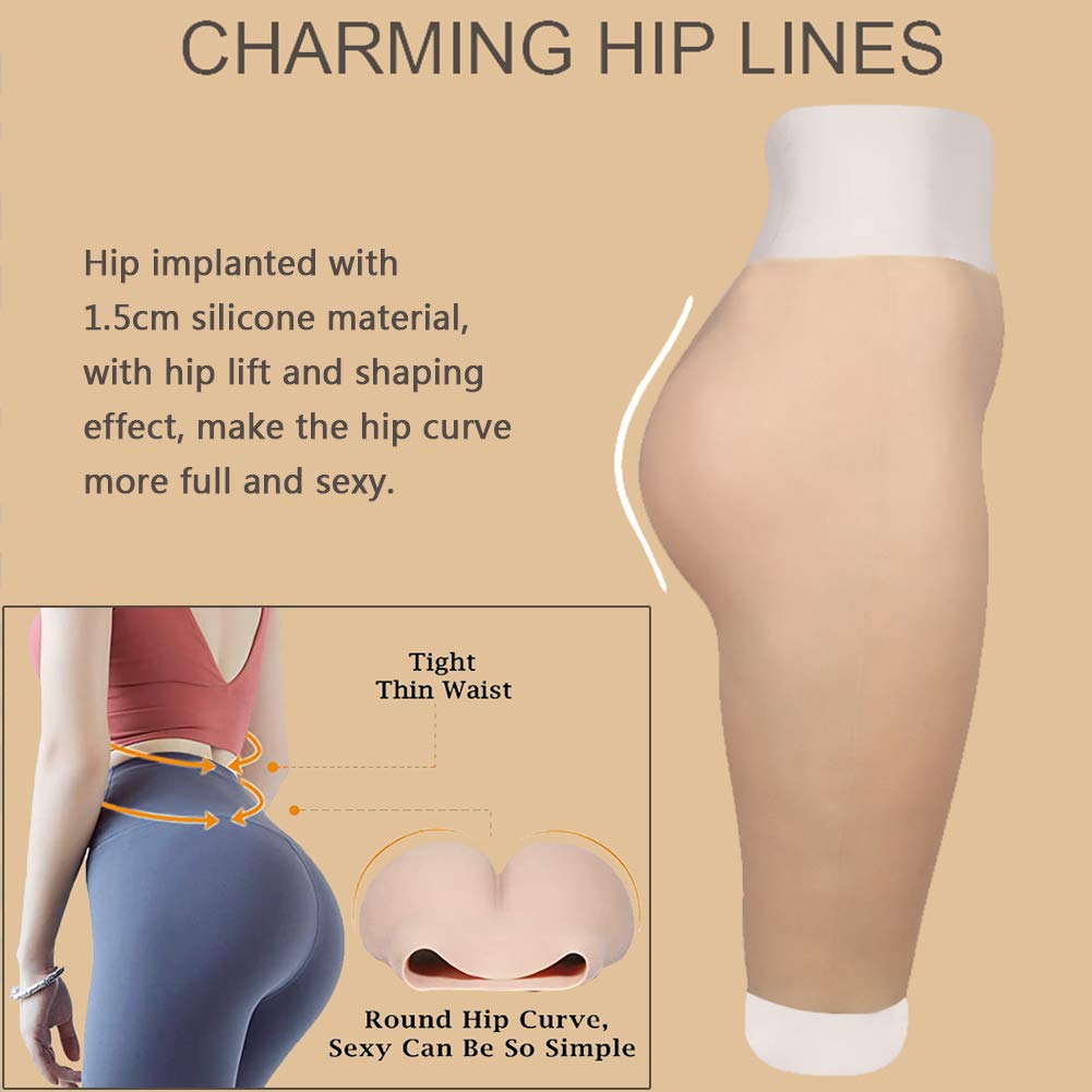 Realistic Silicone Butt Shaper Pants - Hip Enhancer Shapewear for Crossdresser, Transgender & Cosplay | Perfect for Costumes, Drag Shows & Body Contouring