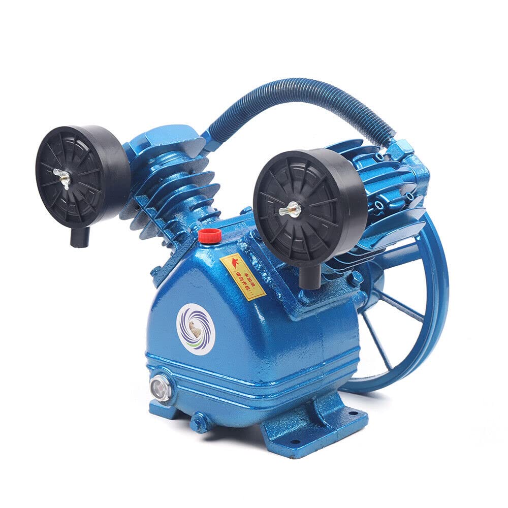 6CFM 2HP V-Twin Cylinder Air Compressor Pump Motor - Cast Iron Construction, 115 PSI - Ideal for Automotive Shops, Woodworking & DIY Projects