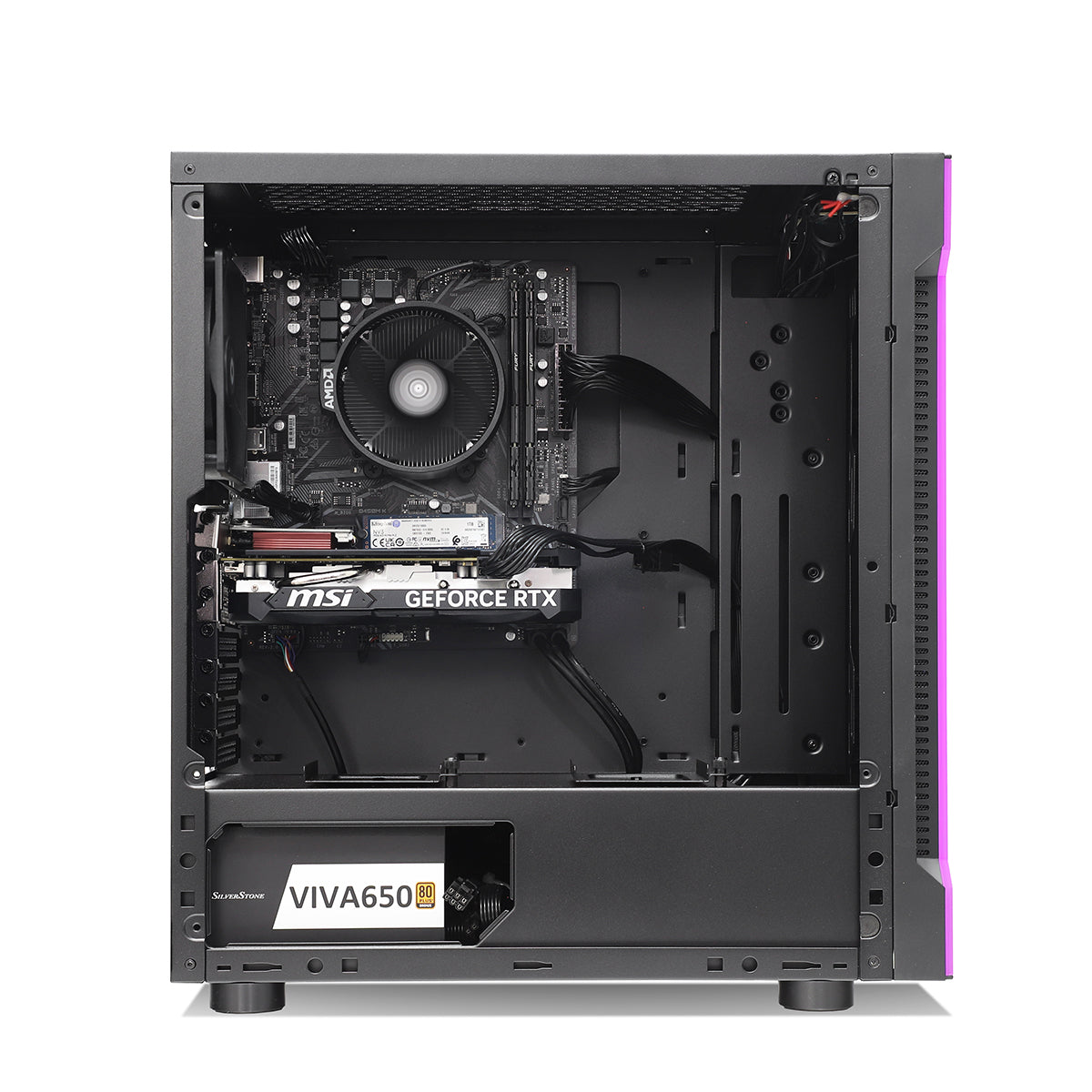 Dagger NEX GO RTX 4060 Gaming PC with Ryzen 5 5600T Processor - High Performance Black Desktop Computer for Gaming, Streaming & Content Creation