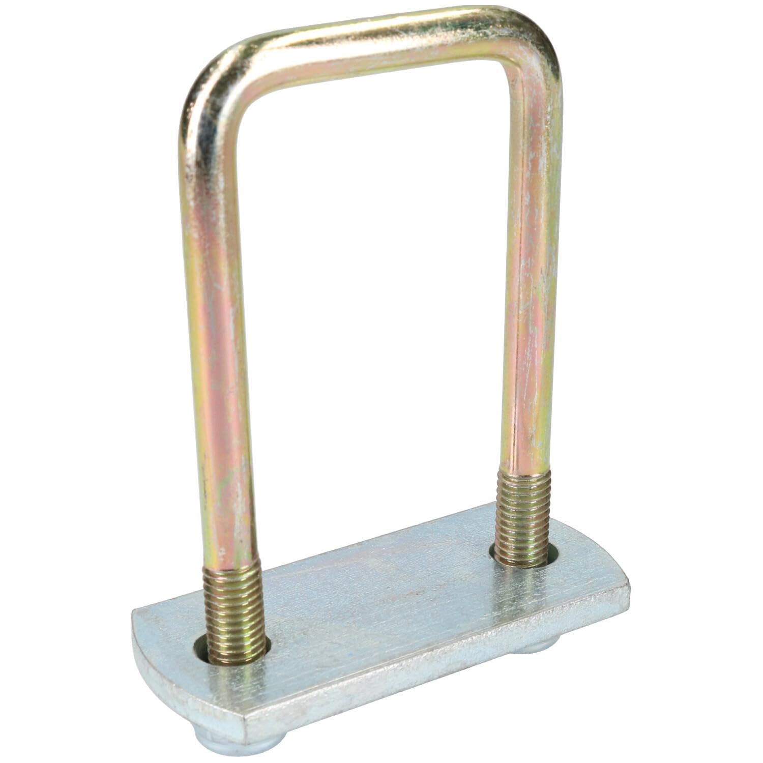 8 Pack M10 50mm x 100mm Heavy Duty U-Bolt and N-Bolt Kit with Steel Plates & Nuts - High Tensile Strength for Automotive, Marine, and Construction Applications