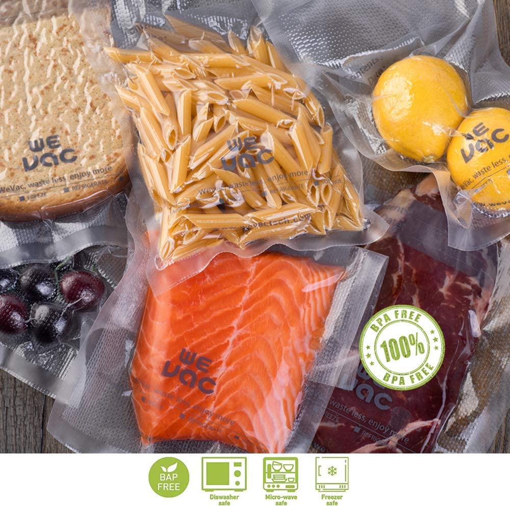 Premium Vacuum Sealer Bags 8x16' Rolls (6 Pack) - BPA Free Heavy Duty Commercial Grade for FoodSaver, Seal-a-Meal & Weston - Perfect for Vacuum Storage, Meal Prep, Sous Vide Cooking & Long-Term Food Preservation