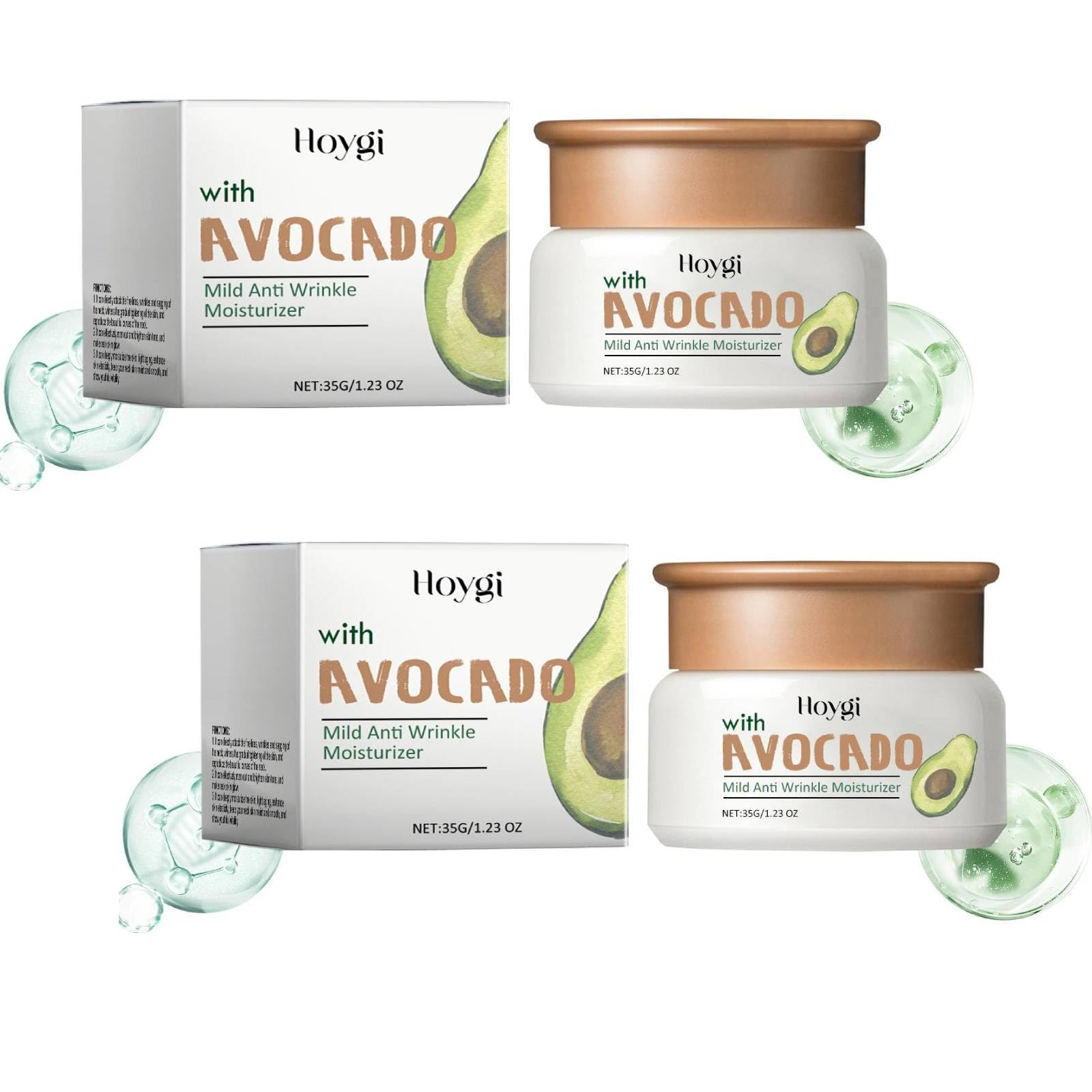 Avocado Moisturizing Cream - Anti-Wrinkle & Firming Face Cream with Vitamin C & E for Elasticity Boost | Deep Hydration, Skin Repair & Refinement | Day & Night Use for Dry, Aging Skin