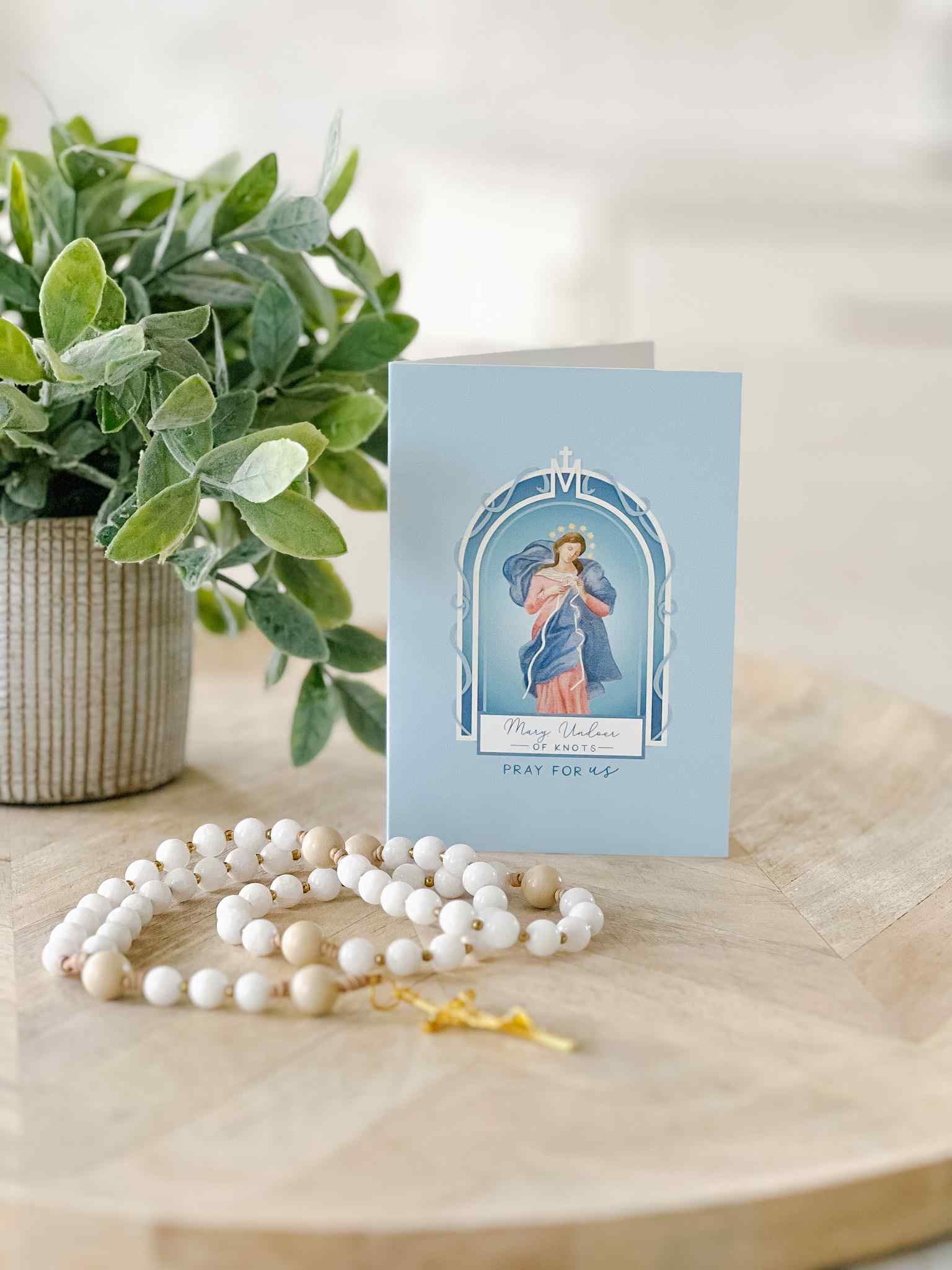 Our Lady Undoer of Knots Prayer Card - Catholic Devotional Card for Faith & Comfort - Perfect for Prayer, Meditation & Gifts