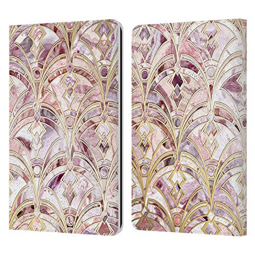 Dusty Rose And Coral Art Deco Marbling Pattern