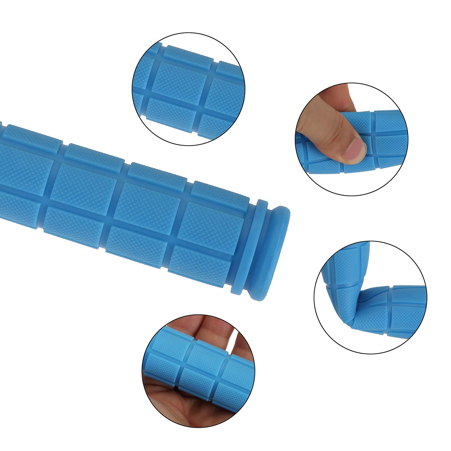 Suwimut 12-Piece Non-Slip Rubber Bike Handlebar Grips for Kids - Replacement Bicycle Hand Grips for Scooters, Beach Cruisers, Mountain Bikes, Foldable Bikes & BMX | Perfect for Commuting, Off-Road Adventures & Kids' Bikes