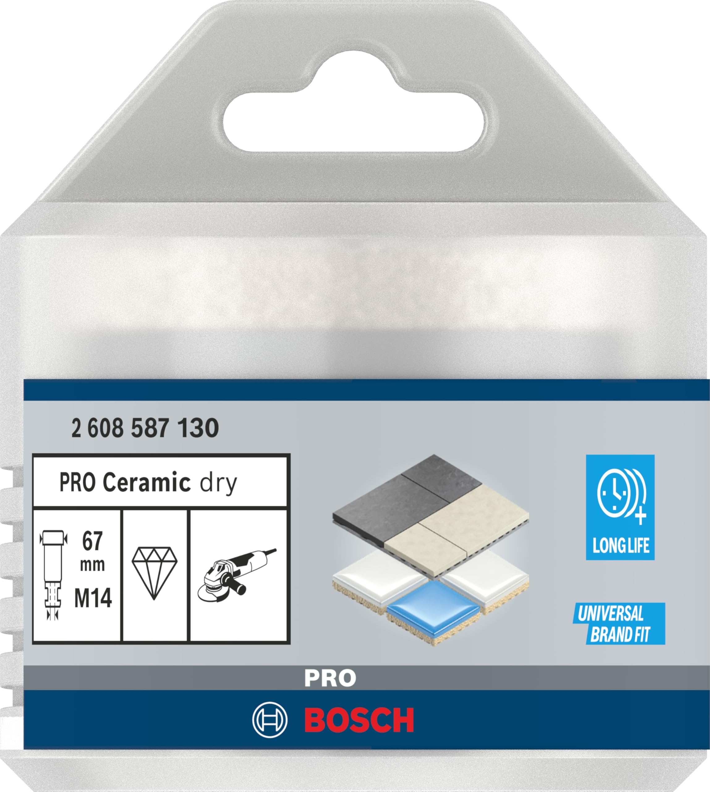 Bosch 2608587130 67mm Dryspeed Diamond Cutter - Premium Diamond Cutting Wheel for Concrete, Tile & Masonry - Perfect for Construction, Renovation & DIY Projects