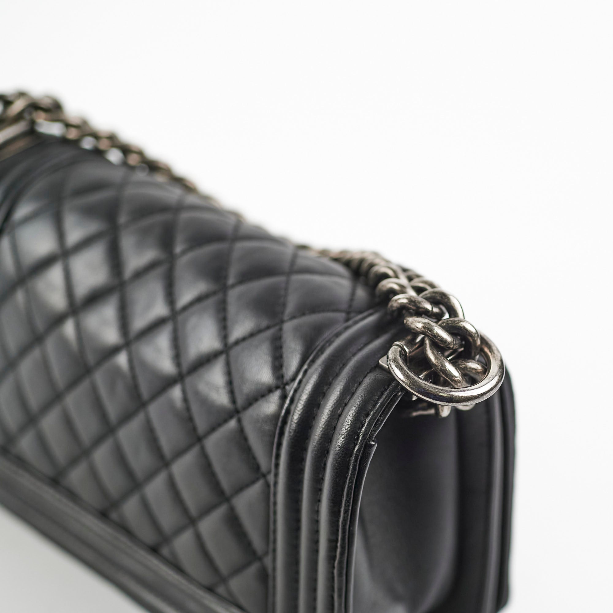 Chanel Small Boy Bag Black Lambskin Leather 19 Series - Luxury Designer Handbag for Women, Perfect for Parties & Evening Events
