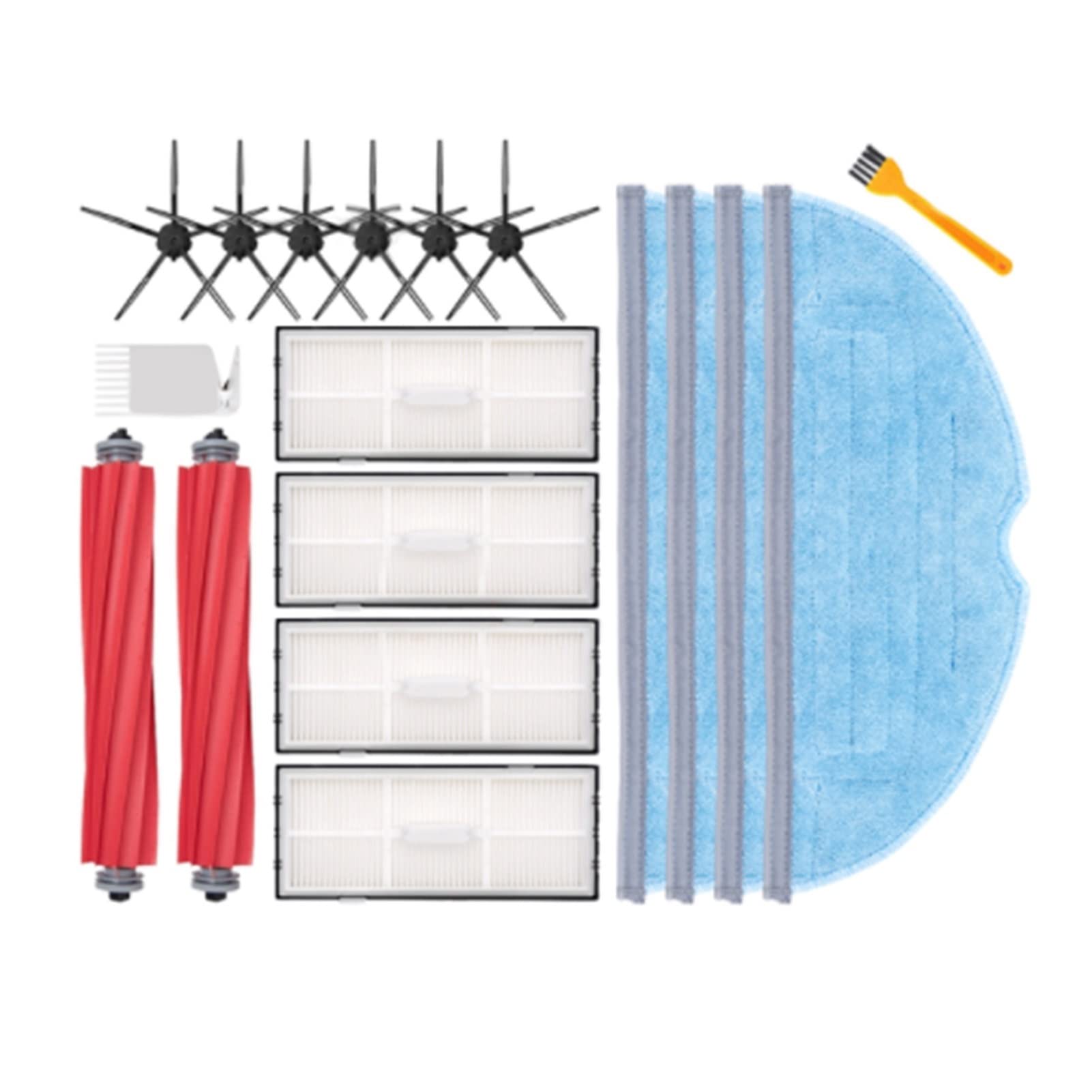 Washable HEPA Filter & Main Roller Brush for Xiaomi Roborock S7/T7S/T7S Plus - Replacement Vacuum Cleaner Parts with Dust Bag & Mop Cloth - Perfect for Pet Hair, Hard Floors & Deep Cleaning