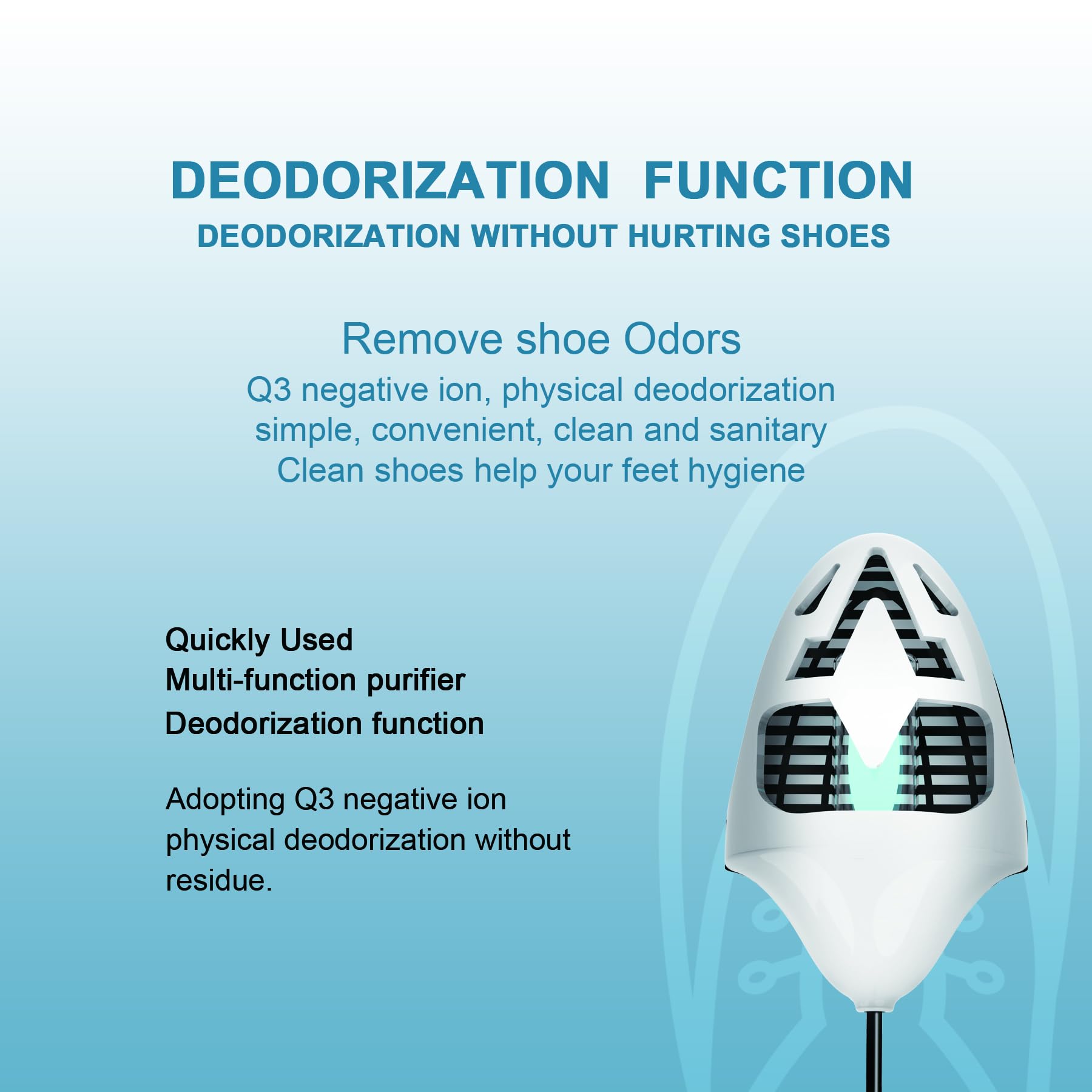 7117 Shoe Dryer and Deodorizer - Electric Boot Dryer with Smart Timer, Eliminates Shoe Odor & Moisture - Perfect for Sneakers, Work Boots, Hiking Shoes - Ideal for Gym, Sports, Outdoor Activities (1 Pair, Model 7117-XD-6)