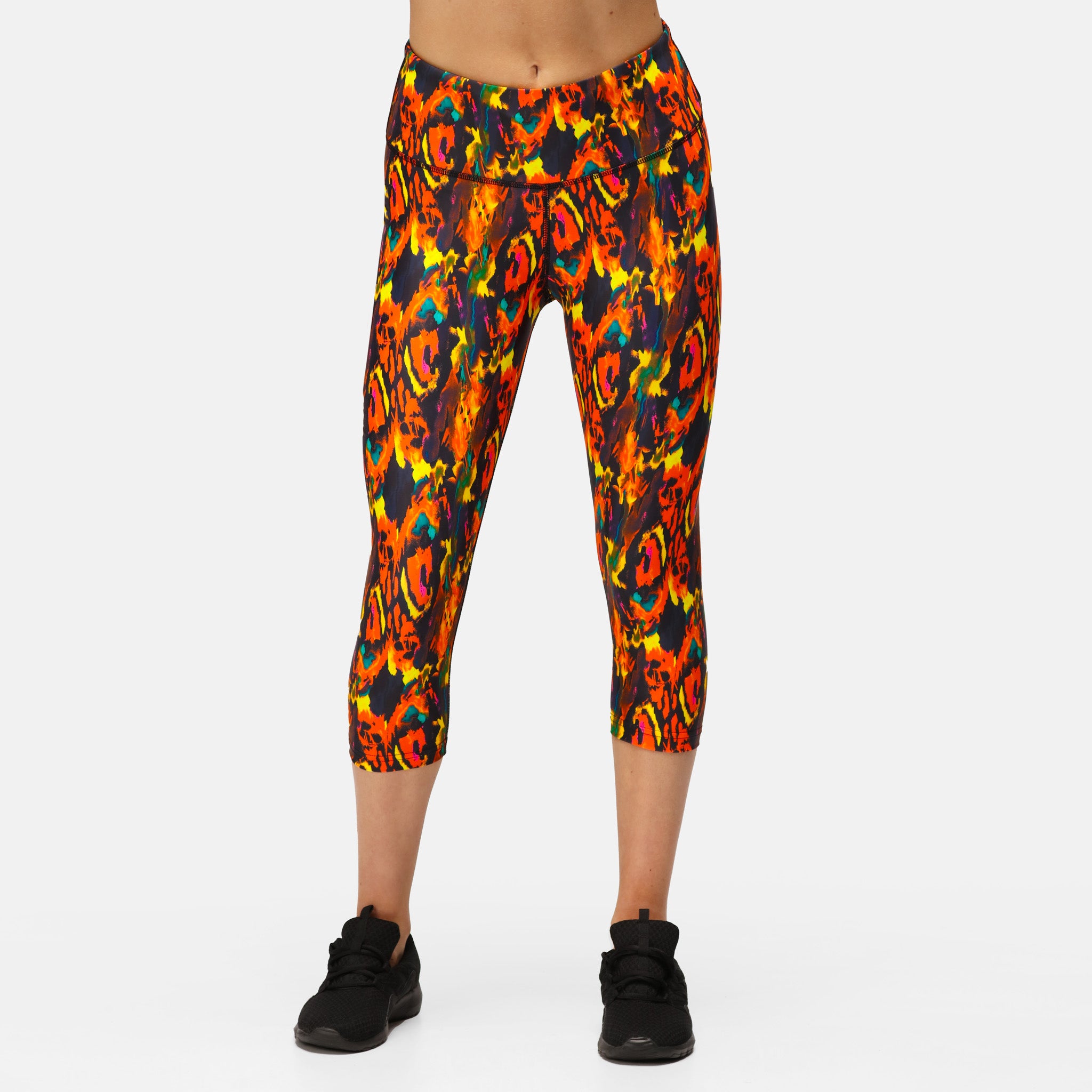 Blaze Capri Women's High Waist Yoga Pants - Stretchy Workout Leggings for Running, Gym & Lounge - Comfortable Athletic Tights for Fitness & Everyday Wear