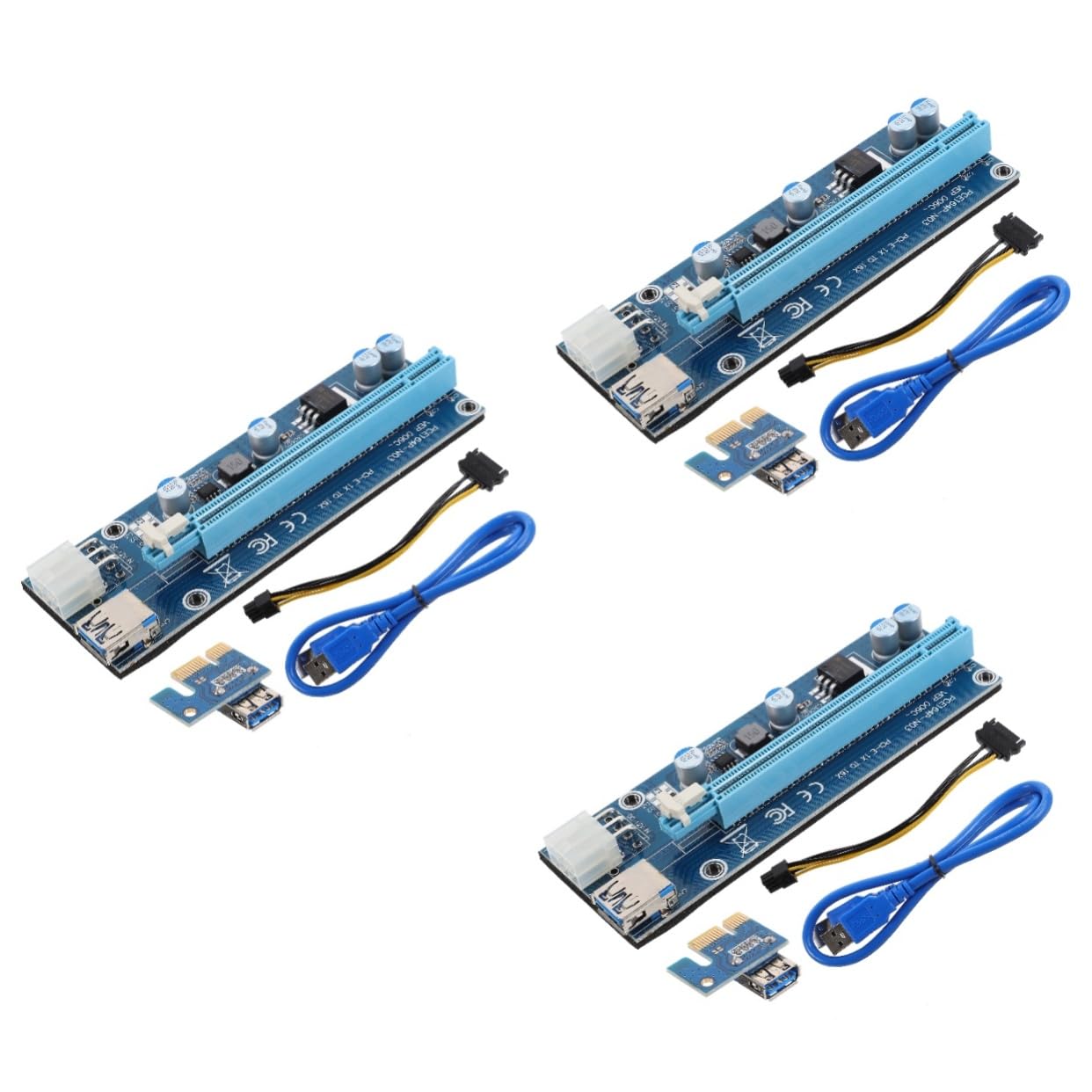 3pcs PCIe Graphics Card External USB Cable 6pin Extension Cord for Laptop GPU Accessories, Computer Parts & Electronic Office Use, Ideal for Gaming & Graphic Design