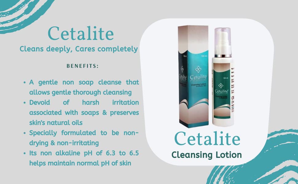 Cetalite Cleansing Lotion - Gentle Face Wash for All Skin Types | Hydrating & Soothing Facial Cleanser | Perfect for Daily Skincare Routine & Makeup Removal