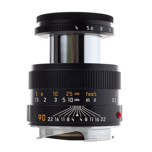 Leica 90mm f/4 Macro Elmar Lens with Macro Adapter & Angle Viewfinder - Black | Professional Macro Photography for Jewelry, Watches & Nature (M Mount Compatible)
