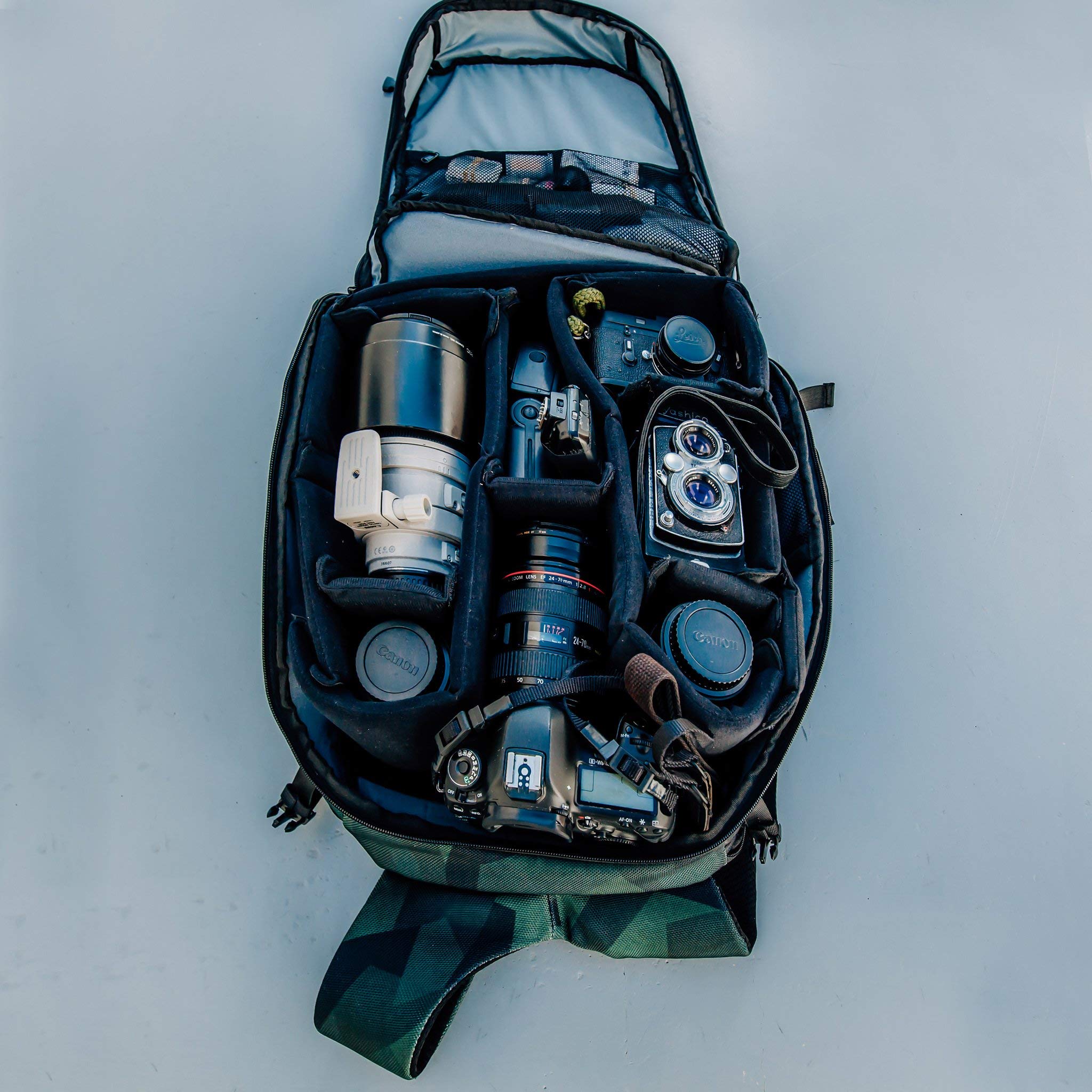 HEX Ranger Clamshell DSLR Camera Backpack - Waterproof Camouflage Design for Outdoor Photography & Travel - Perfect for Hiking, Camping, and Adventure Shoots