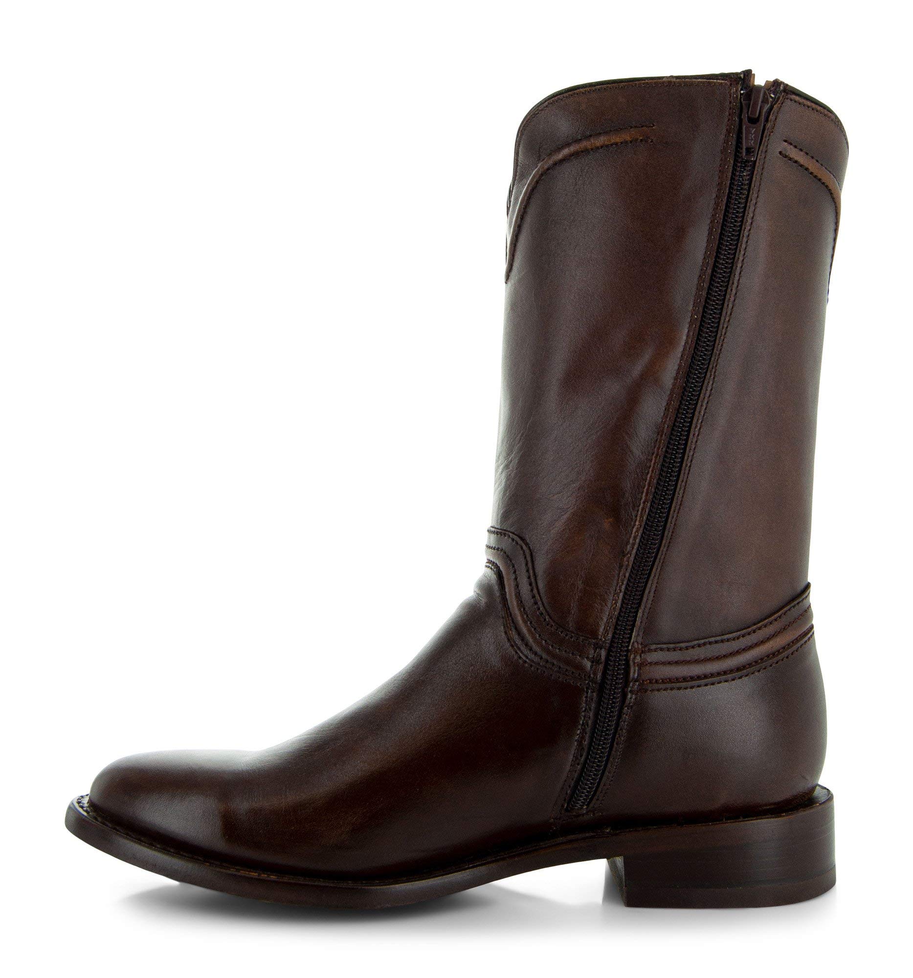 **Soto Boots Men's Roper Cowboy Boots - Genuine Leather Western Boots for Men (H4003) - Comfortable & Durable for Riding, Work & Casual Wear**