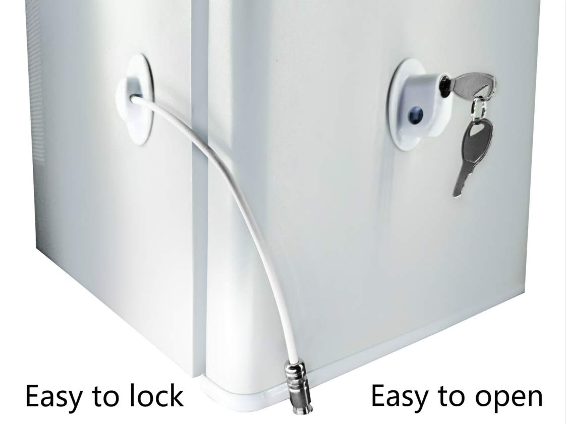 1 Pack Refrigerator Lock with 2 Keys - Child Proof Dorm Freezer & Cabinet Safety Lock with Strong Adhesive | Secure Fridge, Freezer & Cupboards for Baby Safety in Home, Kitchen & Nursery