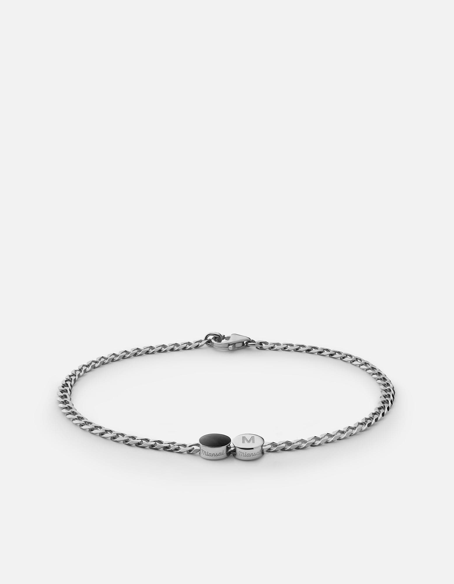Volcanic Lava Stone Bead Chain Bracelet for Women - Sterling Silver Adjustable Wrap Bangle for Meditation, Yoga & Spiritual Healing