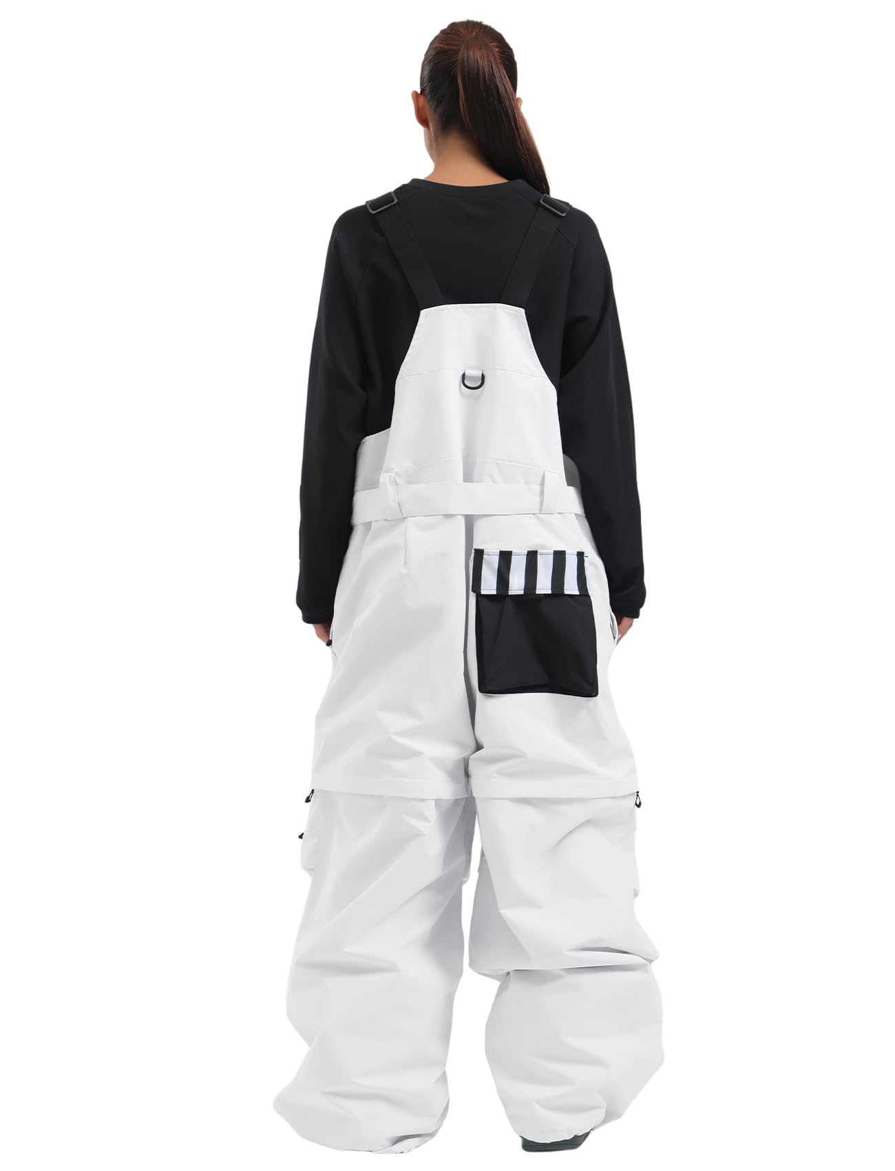 GSOU SNOW Women's Waterproof Insulated Ski Pants - Baggy Snowboard Bib Overalls for Winter Sports | Warm Windproof Snow Pants for Skiing, Snowboarding & Outdoor Activities