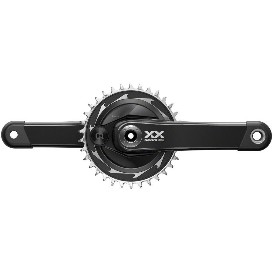 SRAM XX SL Eagle T-Type AXS Power Meter Crankset - 175mm, 12-Speed, 34T Chainring, DM Thread Mount, DUB Spindle Interface - Black | High-Performance MTB & Road Bike Crankset for Professional Cyclists & Enthusiasts