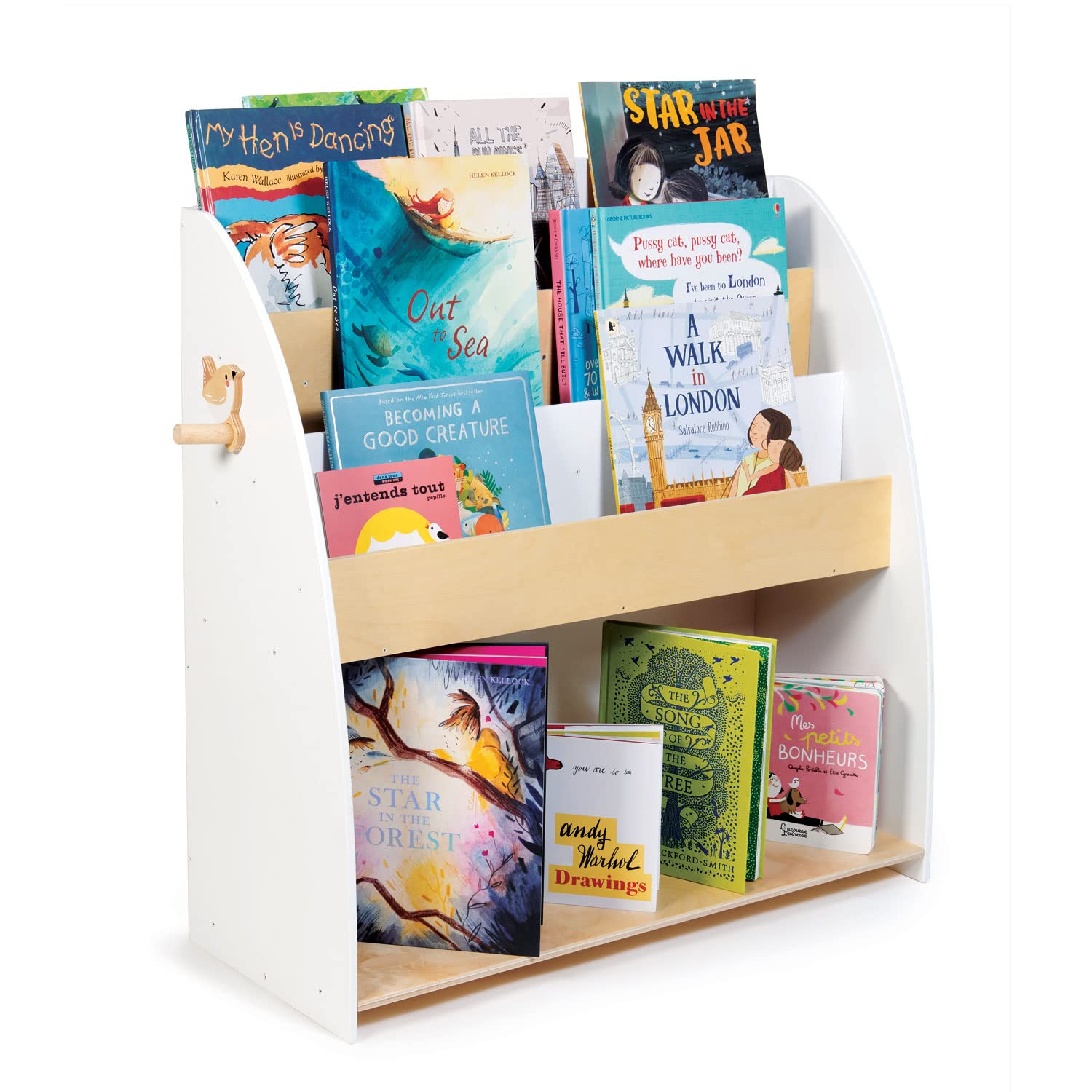 Tender Leaf Toys Forest Bookcase - Sturdy & Practical Kids Book Storage Unit, Gender-Neutral Bookshelf for Playroom & Bedroom Organization - Promotes Reading & Early Learning for Ages 3+ - Perfect for Montessori Classrooms, Daycare Centers & Home Libraries