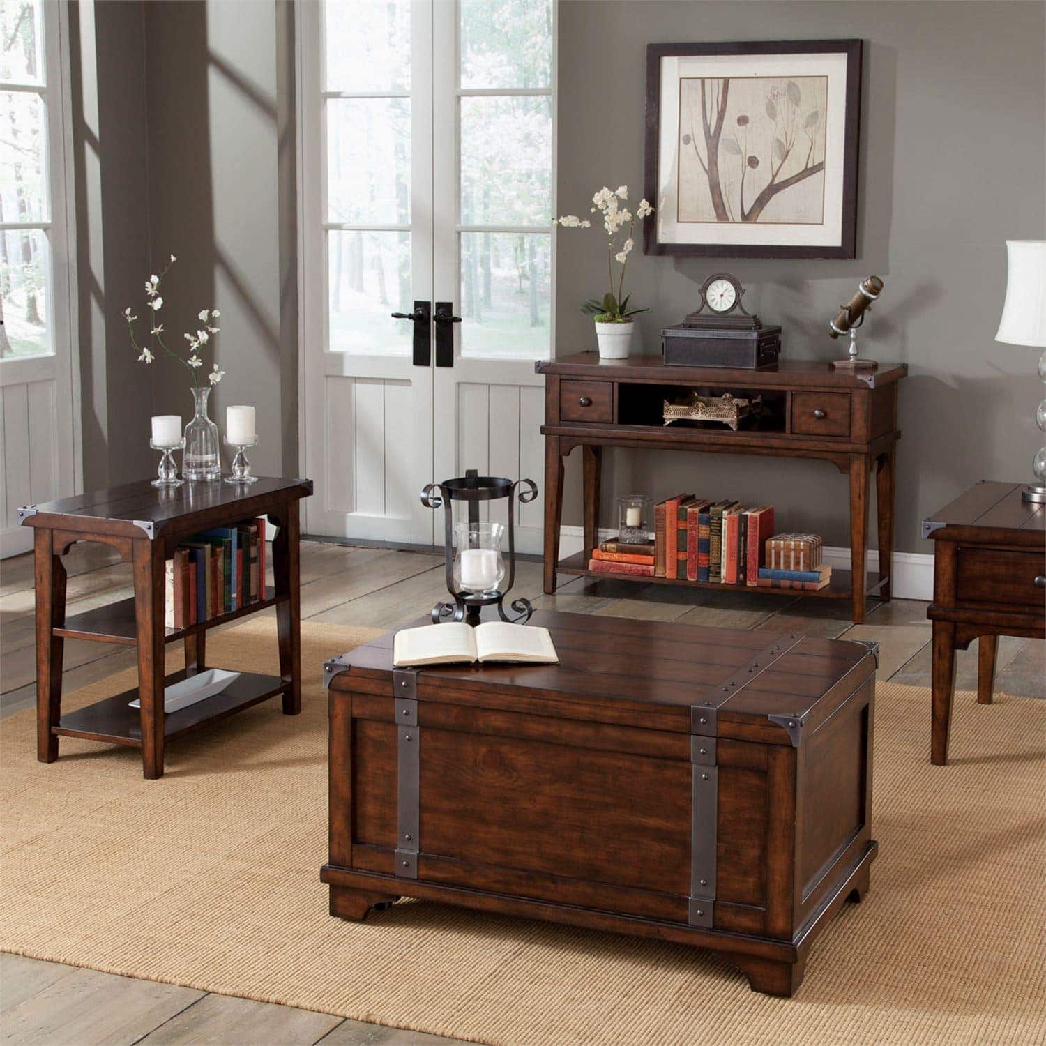 Aspen Skies Collection - Stylish Storage Trunk & End Tables for Living Room, Bedroom & Home Decor | Multi-Functional Furniture with Ample Storage Space