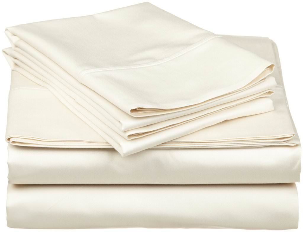 Premium 100% Cotton Full Size Deep Pocket Sheet Set - Soft Breathable Bed Sheets for Comfortable Sleep - Ivory Color - Perfect for Guest Rooms, Dorms & Cozy Bedrooms