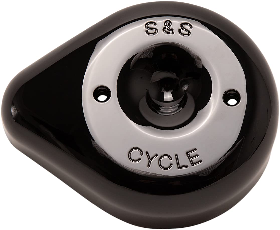 S&S Cycle 170-0531 Stealth Teardrop Air Cleaner Cover - High Performance Motorcycle Air Filter Cover for Harley Davidson - Perfect for Custom Bike Builds & Road Trips