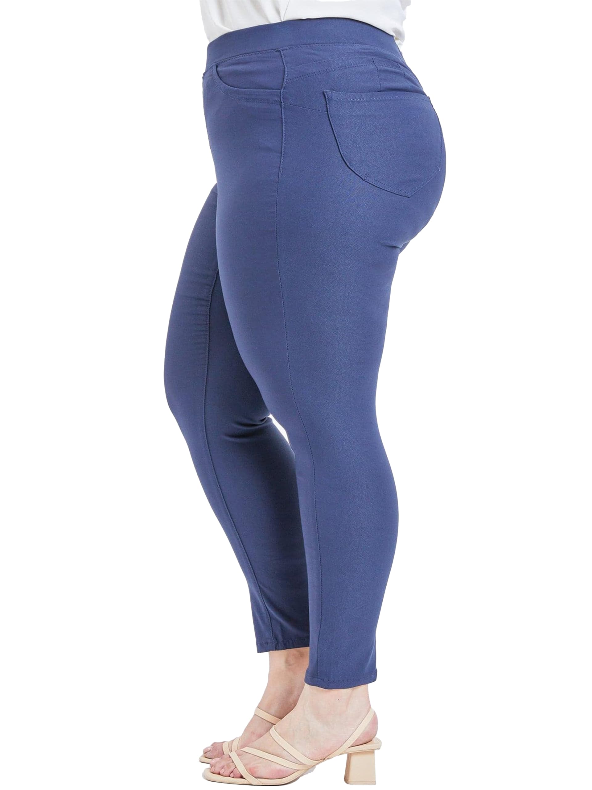 YMI Jeans Women's Plus Size Wannabettabutt Mid-Rise Jegging - Stretchy Comfort Denim Pants for Curvy Figures | Perfect for Casual Wear, Work & Date Nights