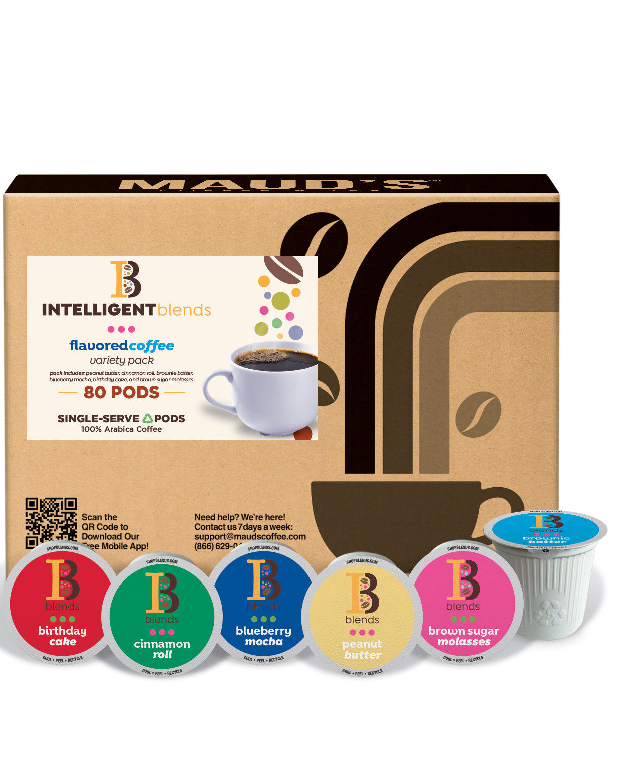 Intelligent Blends Flavored Coffee Variety Pack - 12 Gourmet Flavors for Keurig & Nespresso - Perfect for Office, Home & Gifting
