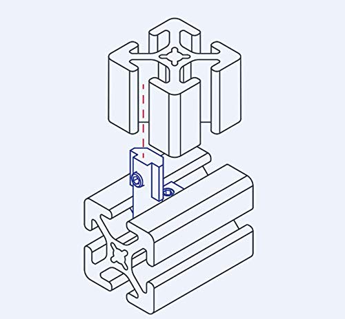 80/20 Inc. 33470 Hidden Corner Connector - 15, 30 & 40 Series (15 Pack) | Inside to Outside Aluminum Extrusion Brackets for DIY Projects, Workbenches & Industrial Framing