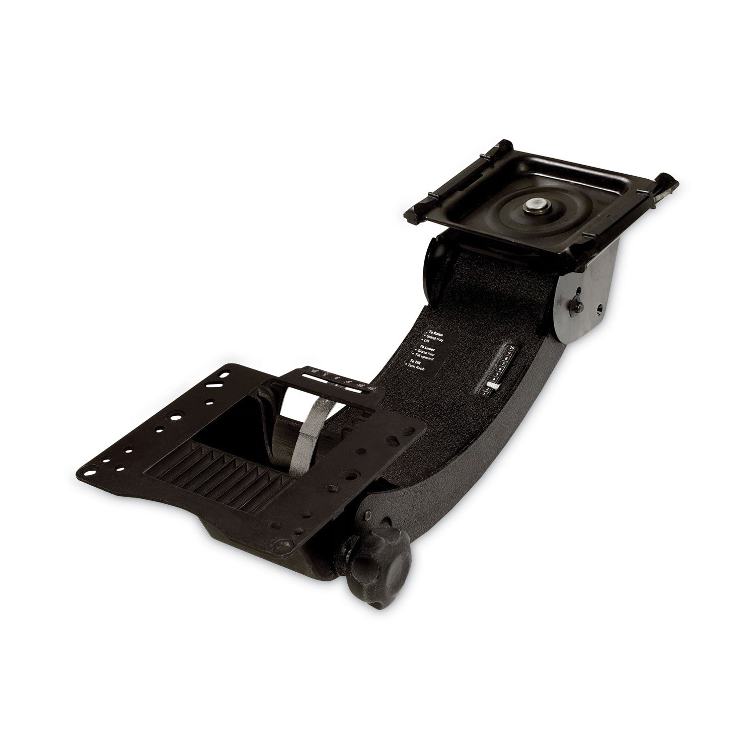 3M™ Sit-Stand Adjustable Keyboard Tray - Ergonomic Height Adjustable Black Workstation Platform for Office & Home Desk Setup | Perfect for Standing Desks & Computer Workstations