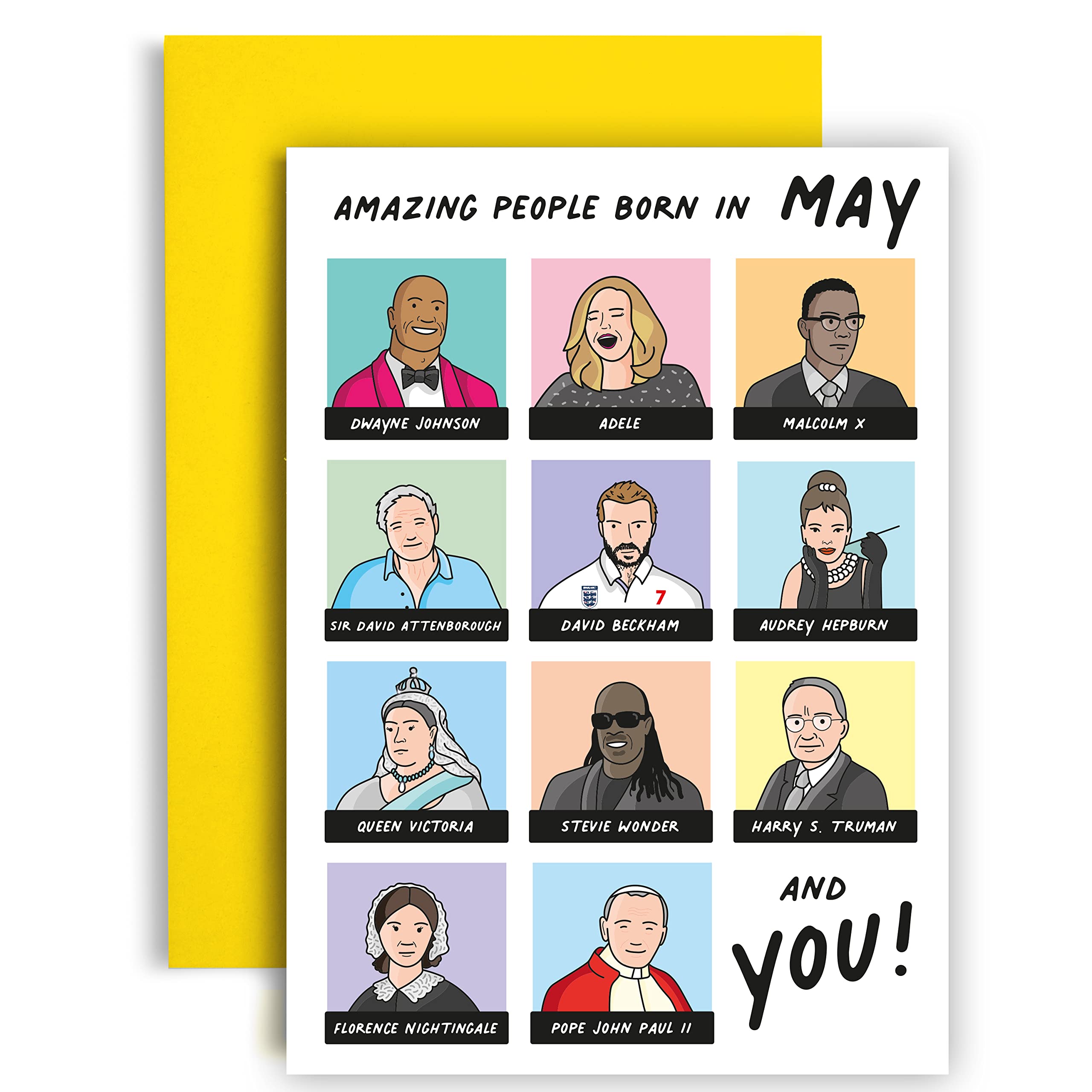Premium A5 Funny Birthday Card for Amazing People Born in May - Unique Birthday Greeting Cards for Women & Men - Perfect Gift for Friends - Happy Birthday Card for Him/Her - Ideal for Office Celebrations & Personal Gift Giving (May Birth Month)