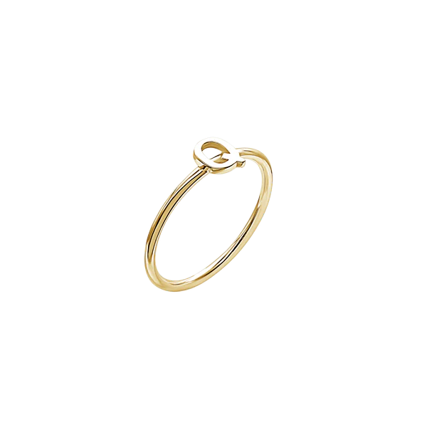 Amare Wear Initial Stackable Rings 14K Gold - Personalized Name Rings for Women, Dainty Layering Rings, Minimalist Jewelry Gift | Perfect for Everyday Wear, Stacking & Special Occasions