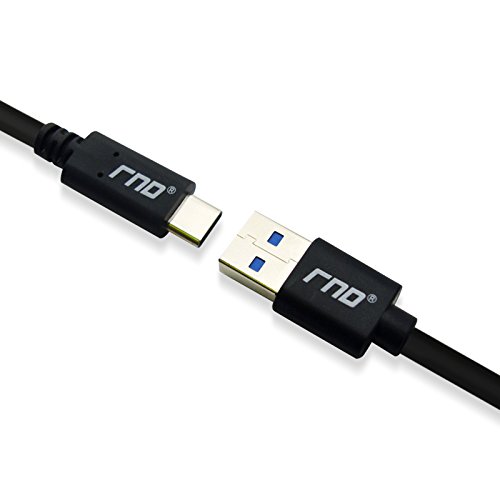 RND USB-C to USB-A 3.0 Short Cable (1.5ft) - Fast Charging & Data Sync Compatible with iPhone, iPad, Samsung, Android Smartphones & USB-C Devices - Perfect for Home, Office & Travel Charging