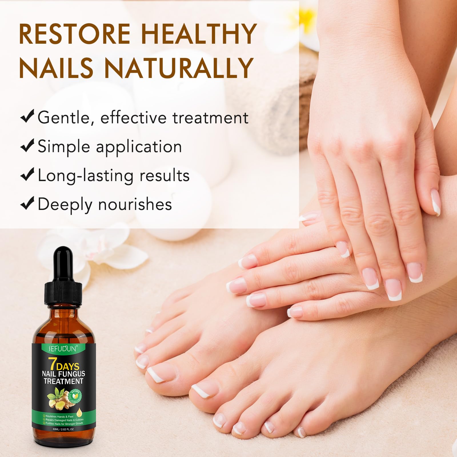 Ginger Nail Treatment & Growth Serum - Natural Plant Formula for Stronger Nails | Cuticle Oil to Repair & Strengthen Nails | Perfect for Brittle Nails & Nail Care Routine