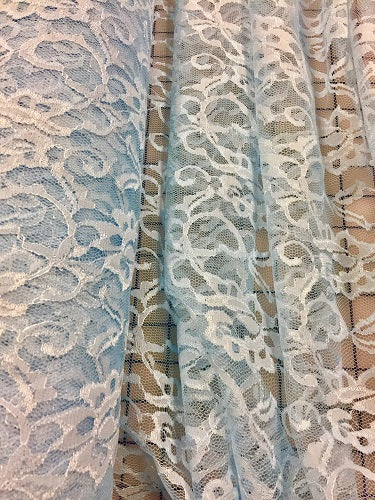 57-Inch Wide Light Blue Galloon Lace Trim - Perfect for Wedding Dresses, Costumes & Home Decor