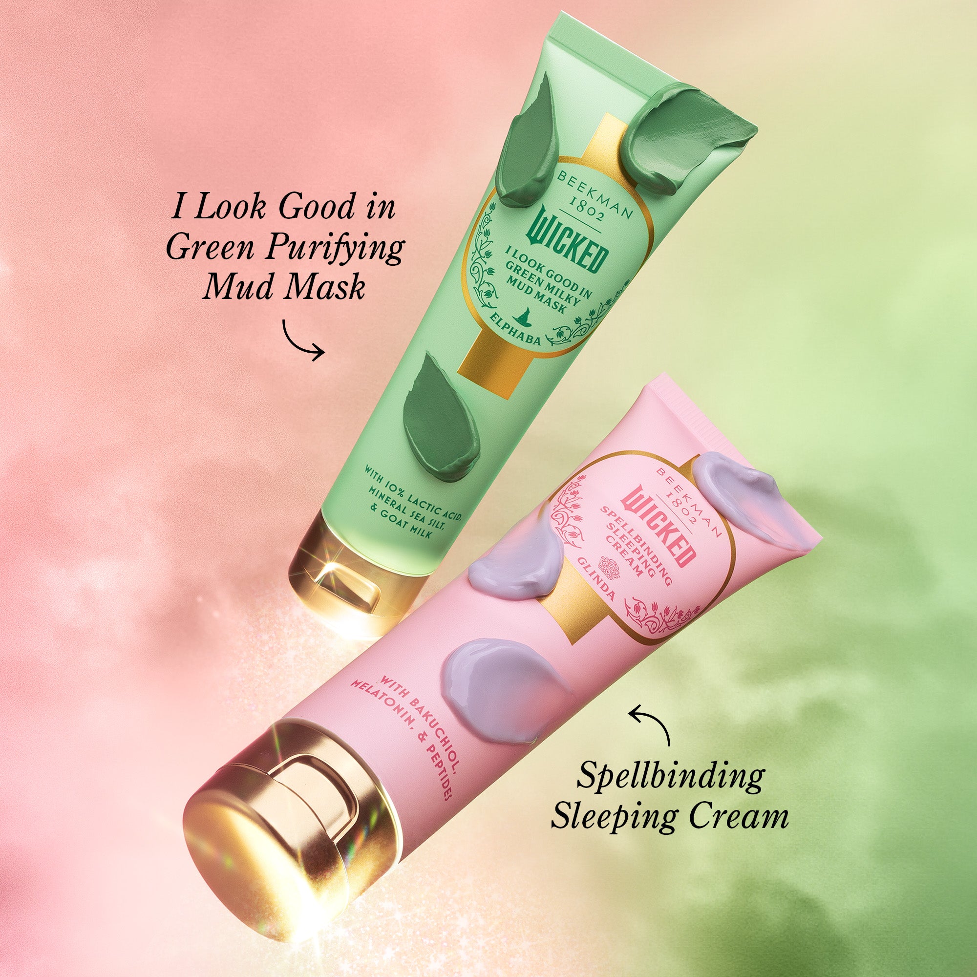 Beekman 1802 Wicked I Look Good in Green Milky Mud Mask - Hydrating & Detoxifying Facial Treatment for Glowing Skin | Perfect for Spa Nights & Self-Care Routines