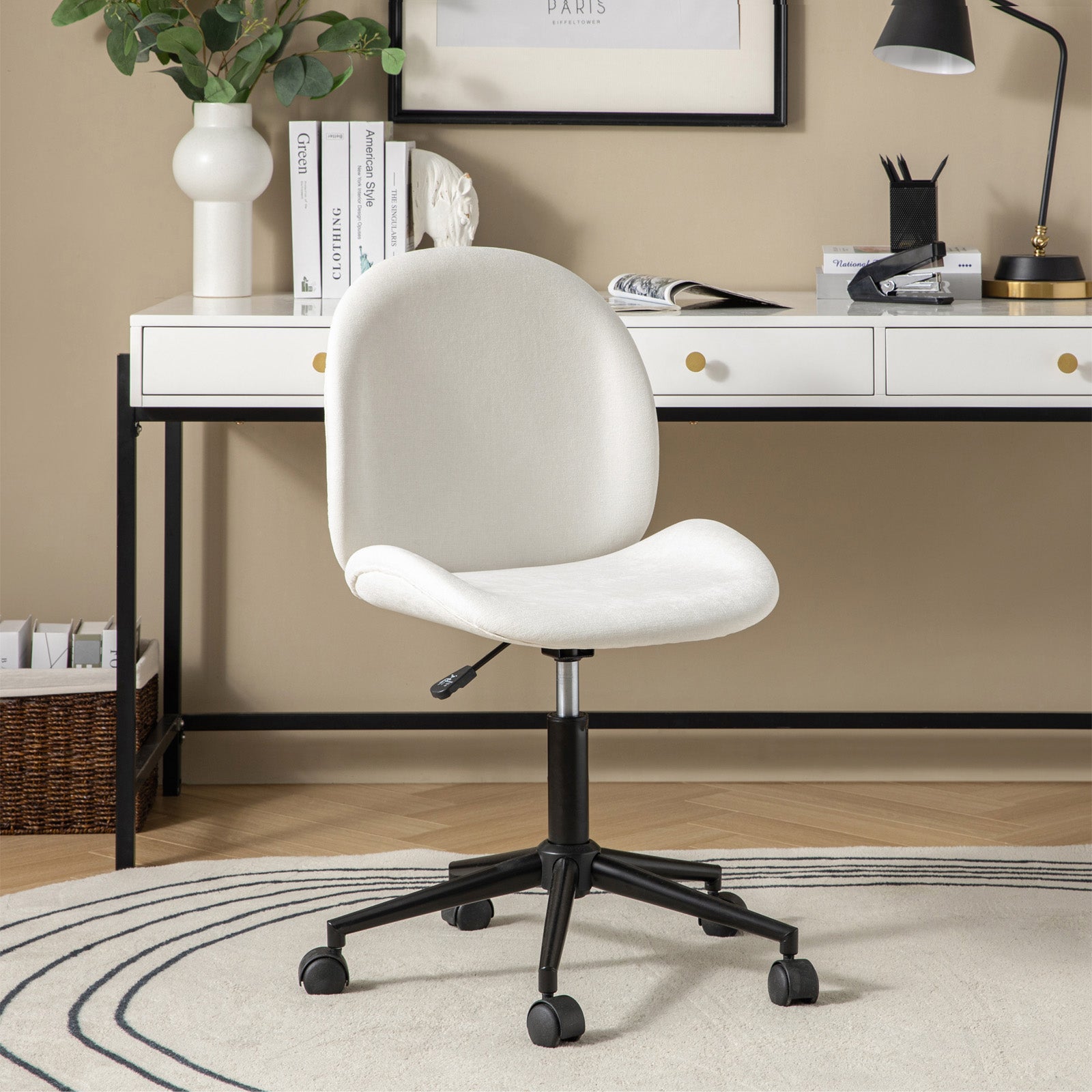 Isabel 360 Degree Swivel Office Chair with Lumbar Support - Ergonomic Mesh Computer Desk Chair for Home & Office Workspace - Adjustable Height Rolling Task Chair for Long Hours Sitting
