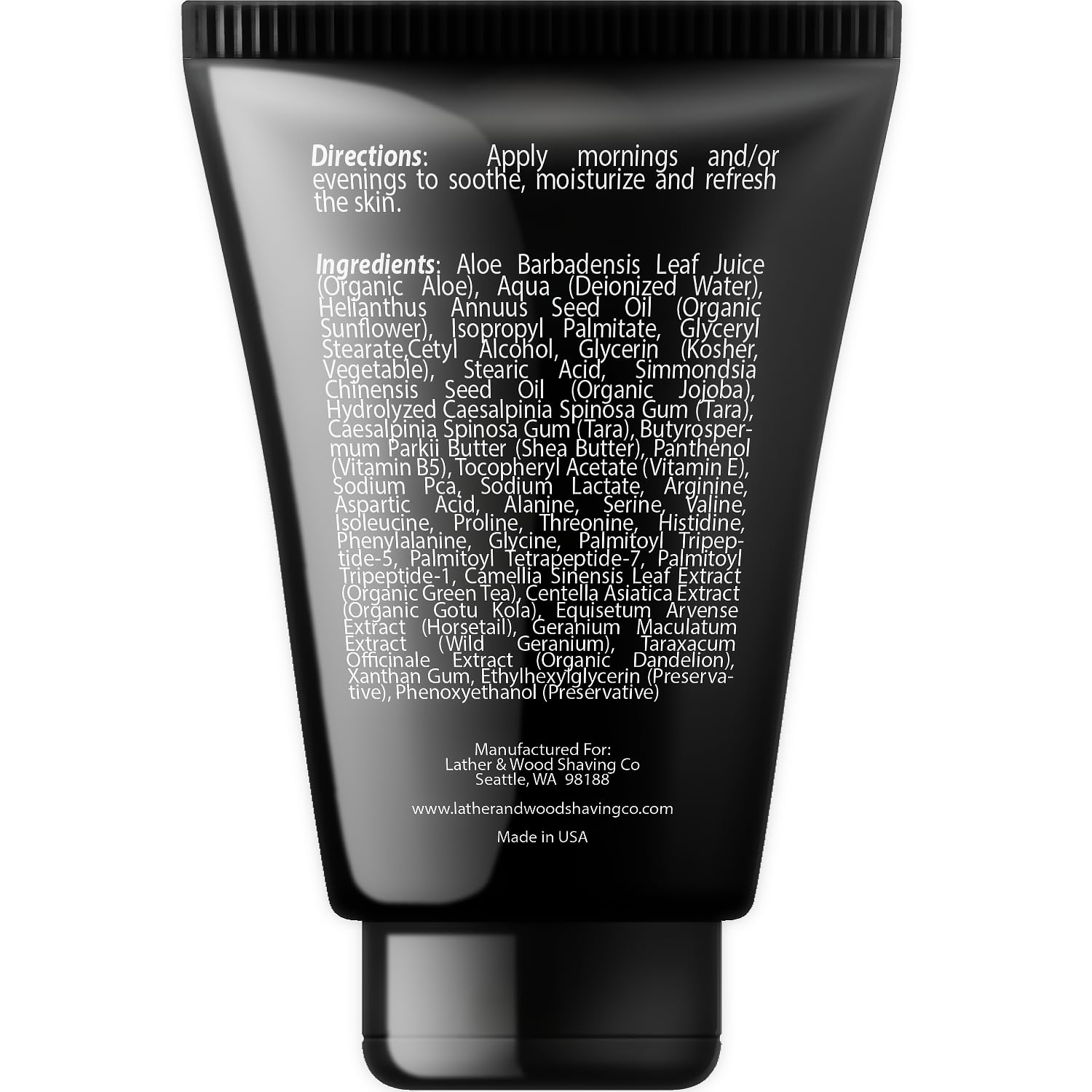 Premium Unscented Face Moisturizer for Men - Lather & Wood 4oz Fragrance-Free Facial Cream | Hydrating Daily Skincare for Dry & Sensitive Skin | Perfect for Shaving Routine & Post-Workout Care
