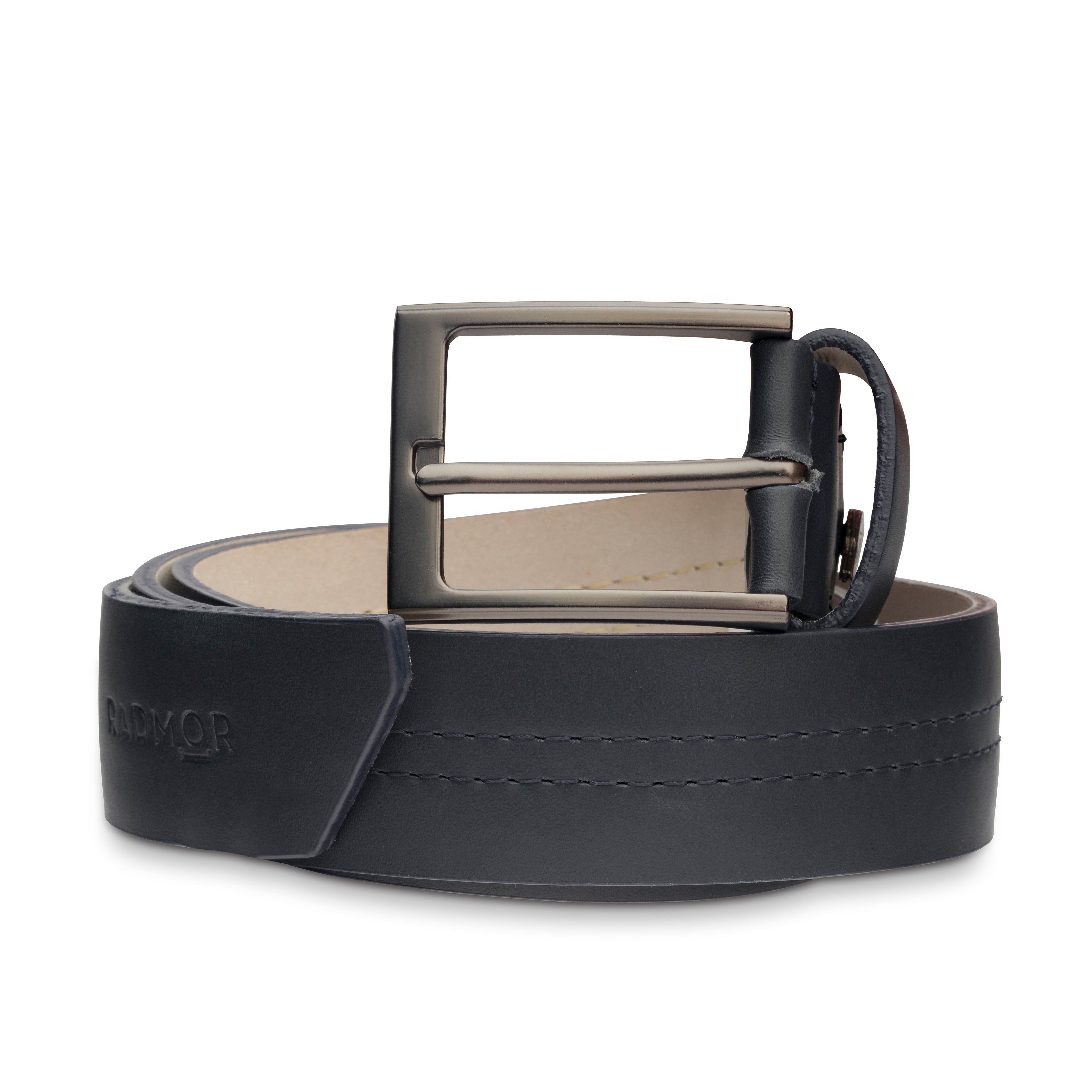 RADMOR Blaine B Rad Genuine Leather Belt for Men - Navy Blue - Durable & Stylish Casual & Formal Wear Accessory