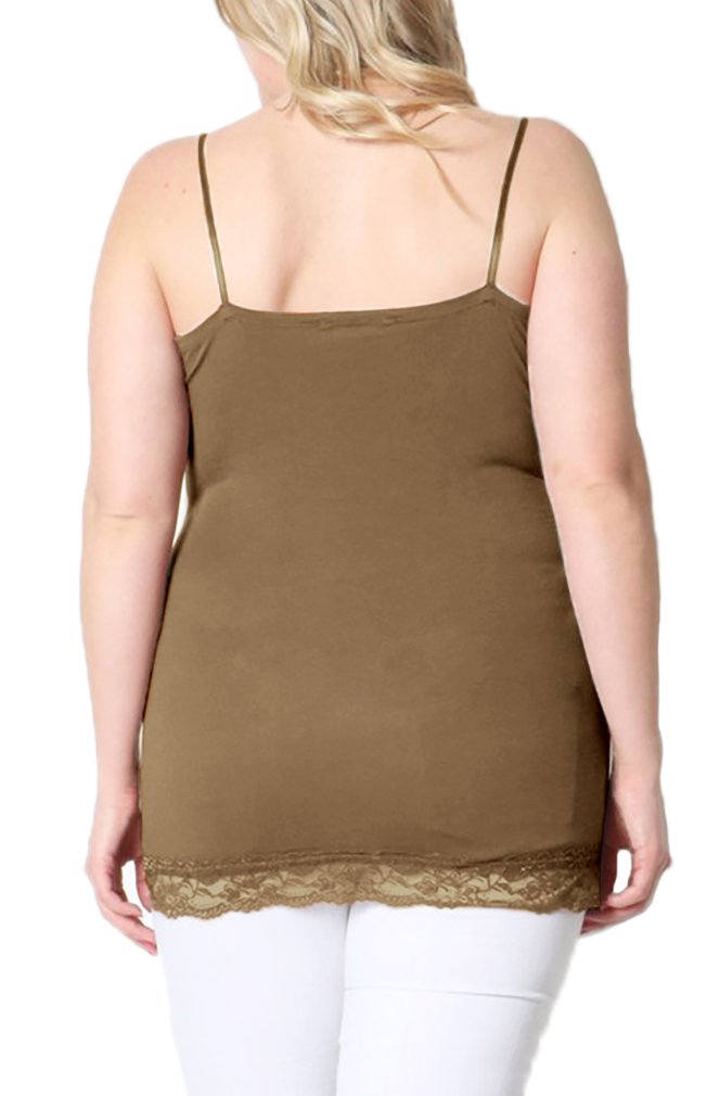 Belle Donne Women's Adjustable Spaghetti Strap Camisole Tops - Plus Size Sleeveless Tank Tops for Casual Wear, Layering & Summer Outfits