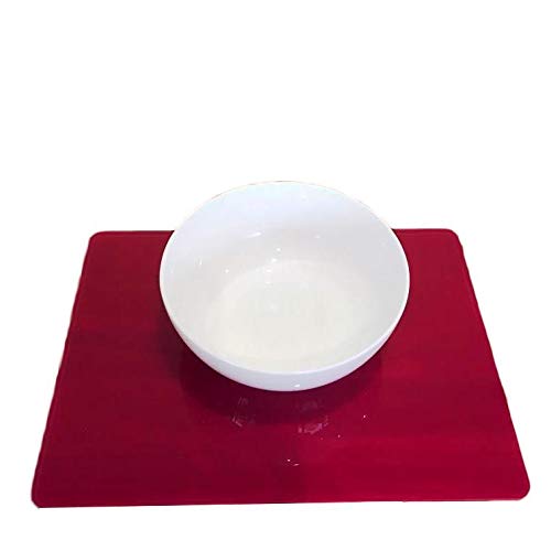 Pink Rectangular Placemat Set of 6 - Large Size for Dining Table - Perfect for Home, Restaurants, and Party Decorations