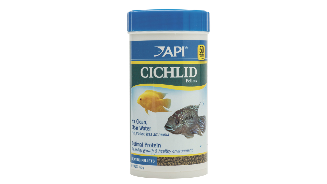 API Cichlid Pellets Medium 120G - Premium African Cichlid Fish Food for Vibrant Colors & Growth | Ideal for Freshwater Aquariums & Cichlid Tanks